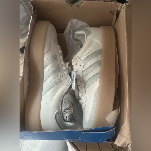 Adidas Sambas Off White Linen Green IG1947 Women's sneakers - Picture 3 of 5